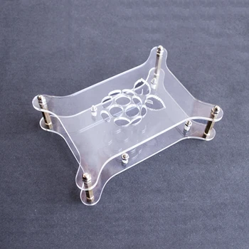 

1-Layer Raspberry Pi 3 Transparent Acrylic Case Clear Box Enclosure Cover Shell with Logo for Raspberry Pi 2 Model B / B+