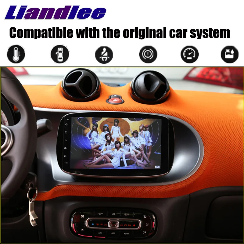 Liandlee Car Multimedia Player NAVI For Mercedes Benz MB For Smart Fortwo C453 A453 W453 2014~2016 Radio Stereo GPS Navigation