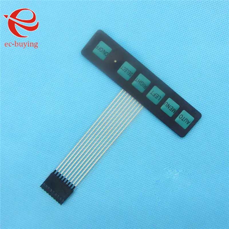 

1x6 6 Key Matrix Membrane Switch Keypad Keyboard Control Panel Super Slim with LED