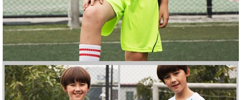 Трикотажная Футбольная форма Молодежные Дети Survetement футбол наборы обувь для мальчиков ребенок футбольные тренировочные Костюм дышащий короткий рукав наборы ухода за кожей