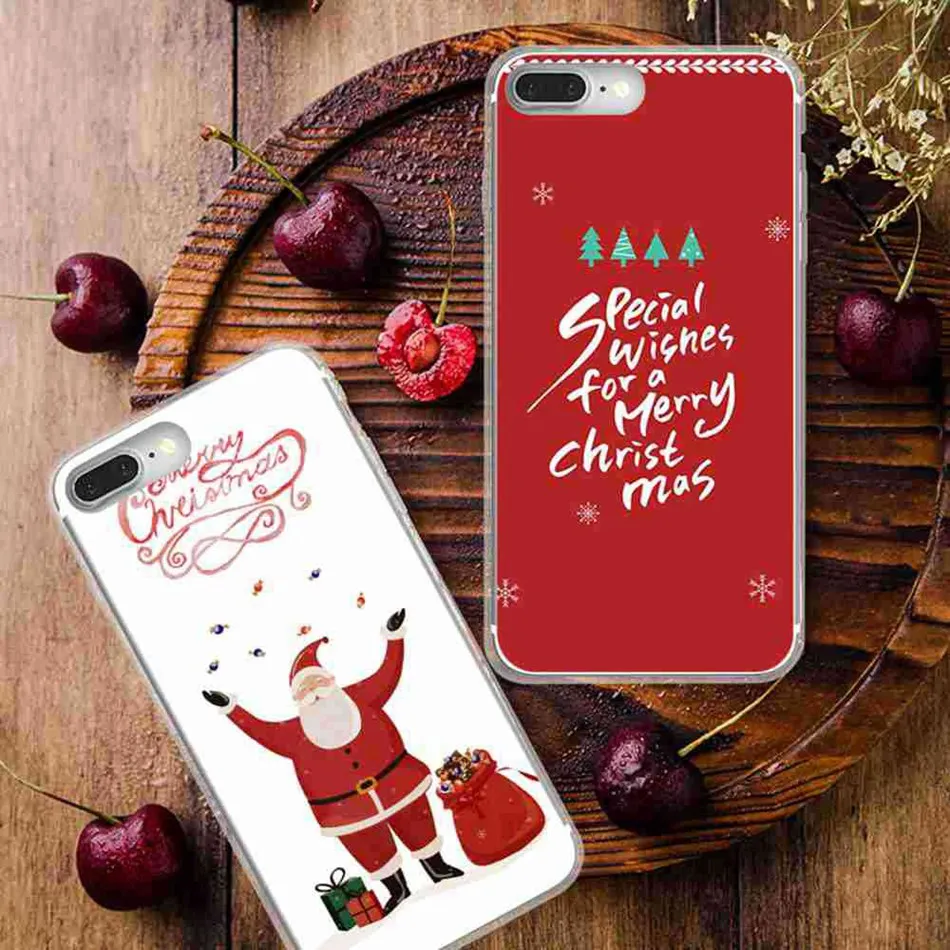 Caseier модный Рождественский костюм чехол для iPhone X 8 7 6 S Plus Новый год Чехлы 5 5S SE