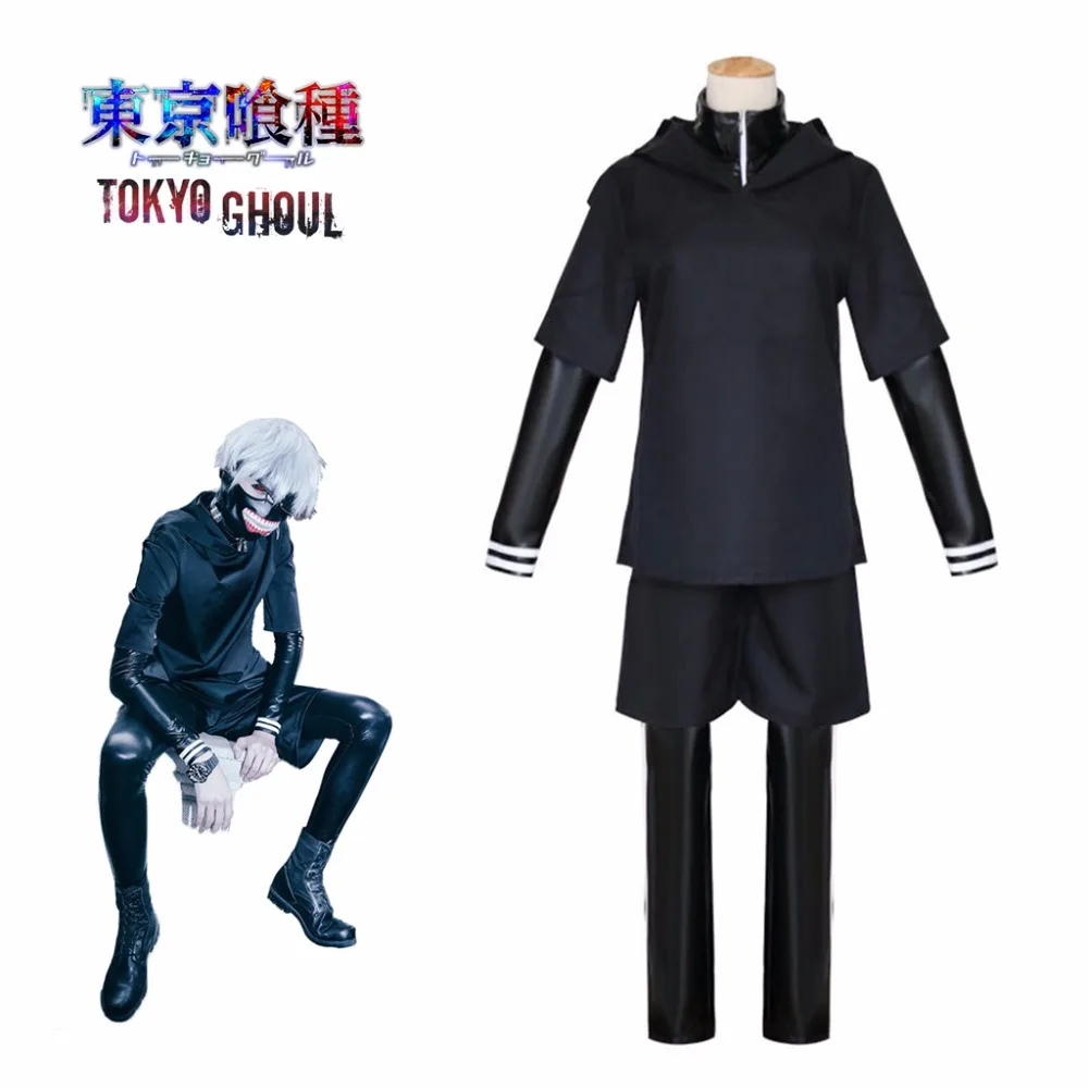 Costume De Combat Pour Hommes Anime Tokyo Ghoul Cos Kaneki Ken Eater Noir Ensemb