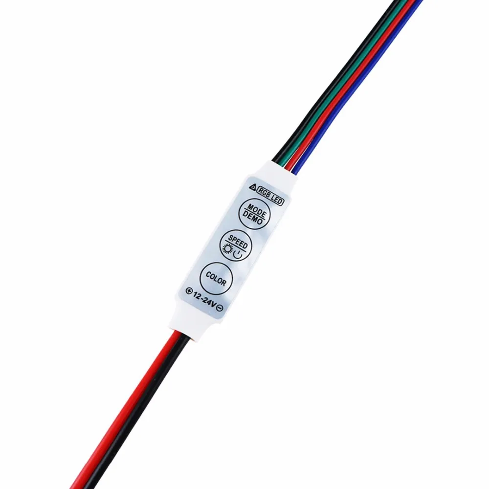 DC12V светодиодный мини RGB контроллер 3 ключ с переключателем 5050 3528 светодиодные