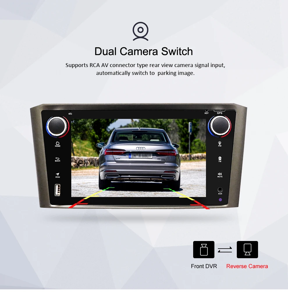 Best Android 9.0 IPS 2G RAM Car DVD Stereo Player For Toyota Avensis/T25 2003-2008 Car PC Head 1 Din GPS Navigation Video Multimedia 7
