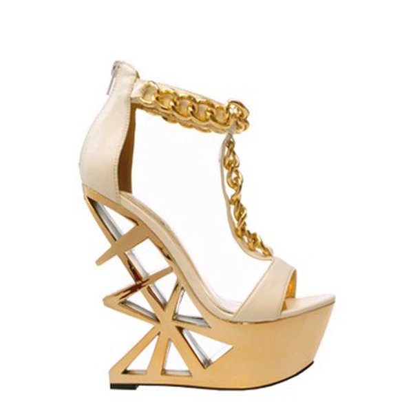 Gullick-Cutout-Gold-Metallic-Heels-Woman-Sandal-Strange-Style-T-bar-Strap-Wedge-Sandal-Chains-Decoration (2)