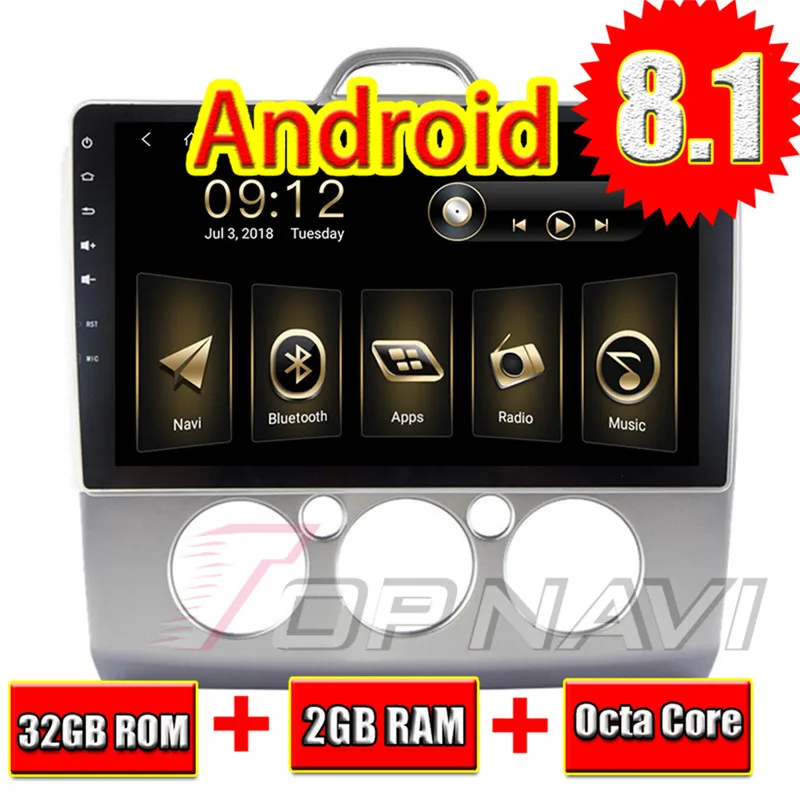 10 1 Inch Car Gps Navigation Android 8 1 For Ford Focus
