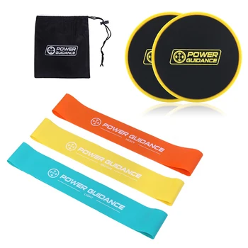

Set of 2 Core Sliders Resistance bands Set Dual Sided Gliding Discs Great for Core Training Home Workouts Fitness Exercise