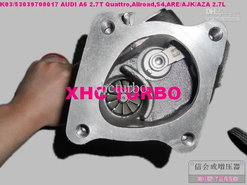 K03 53039880017 Турбокомпрессор для Audi A6 2,7 T Quattro, Allroad, S4, ARE/AJK/AZA/BES/AGB/AZB/APB 2.7TT V6