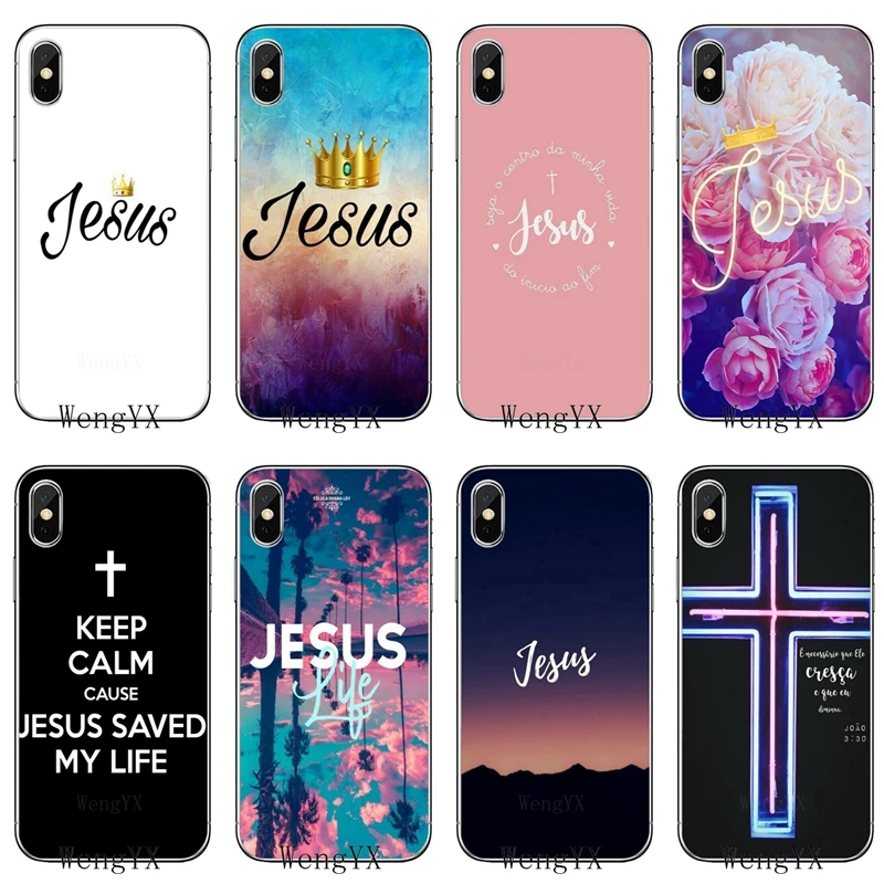 

For Huawei Honor 6 Play 6X 6A 6C 7A 7C 7X 8 8C 8X 9 Lite 10 V8 V10 Y5 Y6 II Y7 Y9 prime jesus life Crown flower fashion case