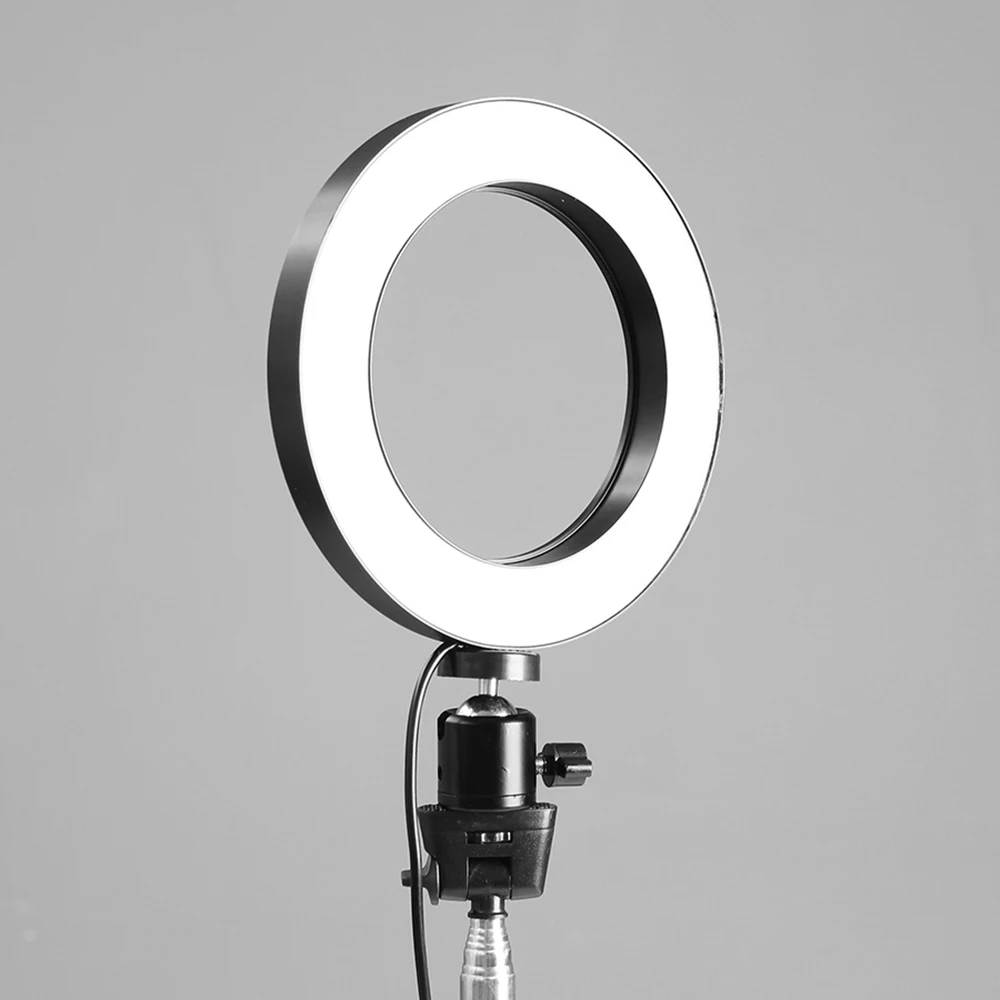 64 светодио дный 360 Поворотный угол для шоу съемке DC5V 5 Вт свет круглый селфи Камера лампы USB Powered 10 уровней Яркость