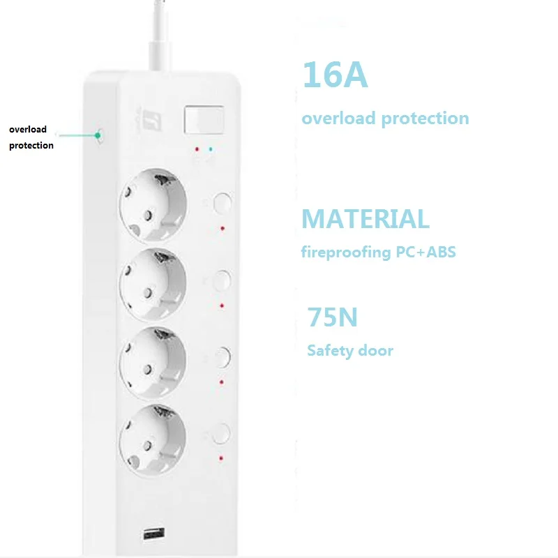 Wifi умная лента питания с европейской вилкой, 4 розетки переменного тока, 4 порта USB, зарядное устройство, беспроводной Таймер, голосовой пульт дистанционного управления для Google Home, Amazon Alexa