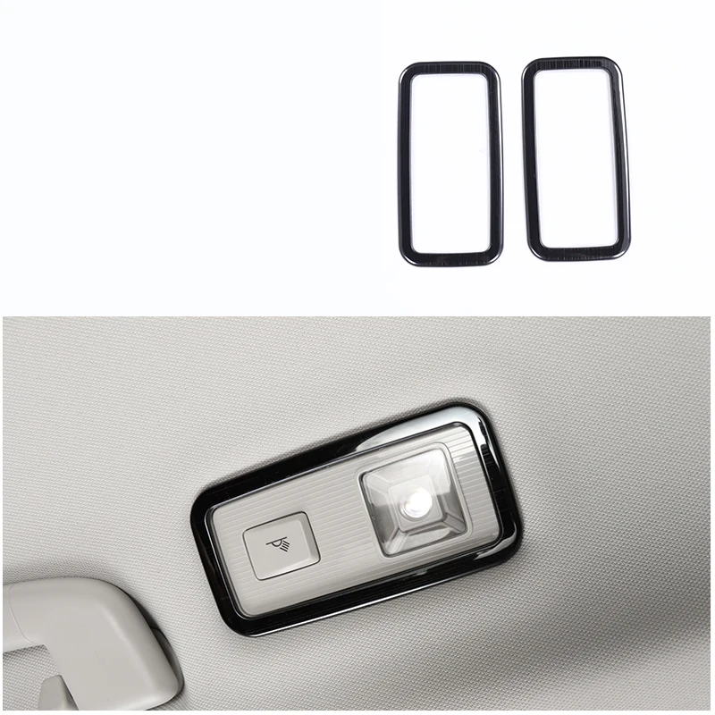

lsrtw2017 titanium black car reading light frame trims for volkswagen t-roc 2017 2018 2019 2020