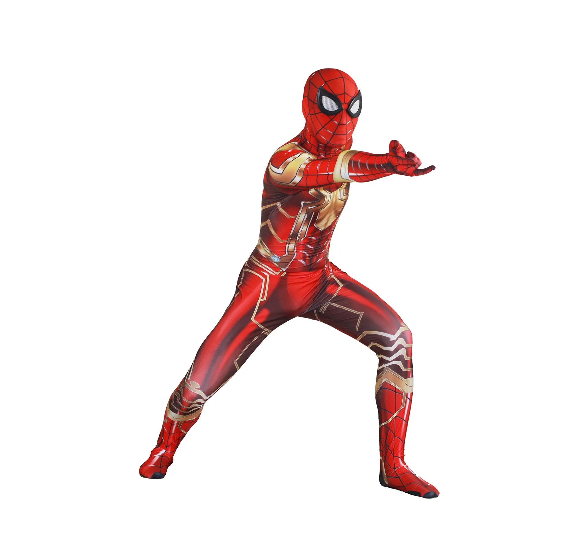 Потрясающий костюм красного человека-паука для мальчиков, костюм супергероя на Хэллоуин, костюм для косплея, 3d костюм Человека-паука из спандекса, лайкра, комбинезон зентай