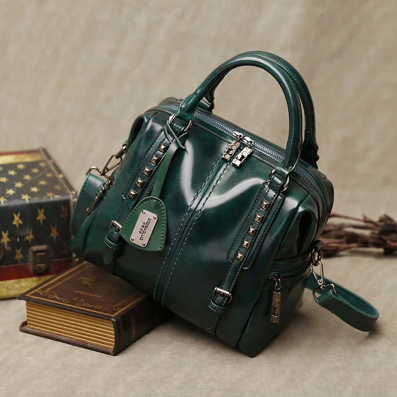 Beste Kajie Mode Boston Echt Lederen Luxe Handtassen Vrouwen Messenger Bags Designer Schoudertas Vrouwelijke Tote Bolsos Mujer