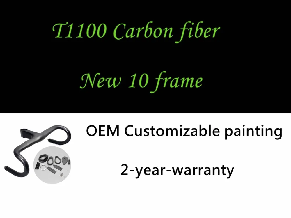 

Velosa 10 700C carbon Gravel disc brake frame, super light full carbon road bike frameset, Frame+Fork+Seatpost+Handlebar