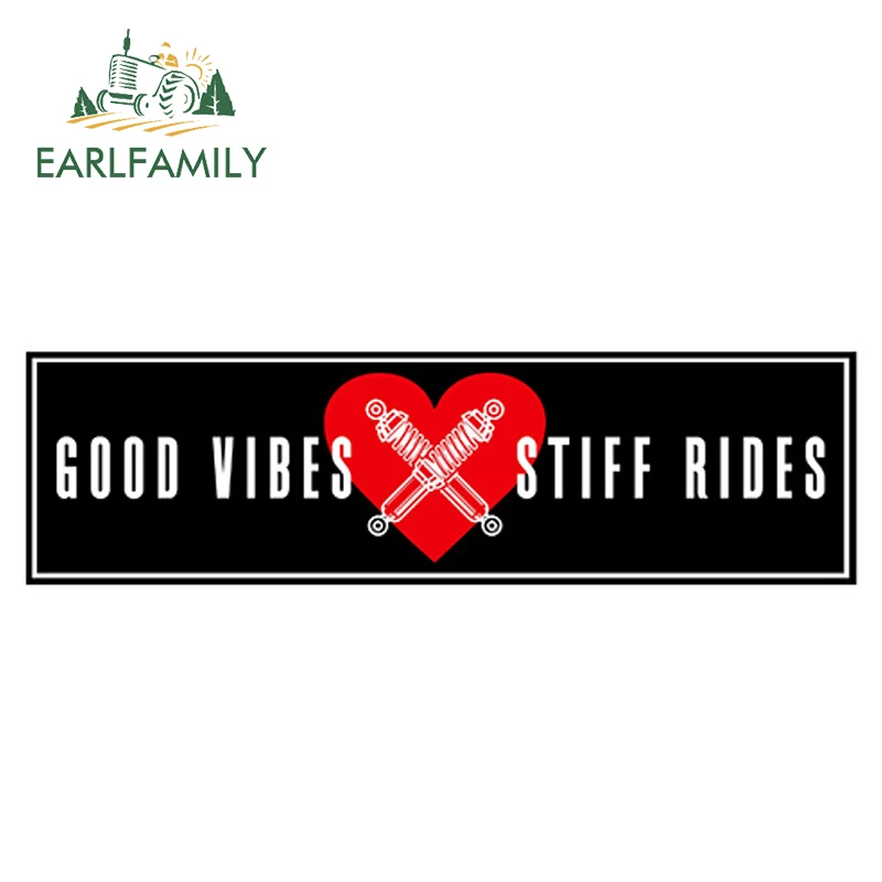 

EARLFAMILY 15cm x 4.3cm Good Vibes X Stuff Rides Slap Sticker Waterproof Car Styling Window Car Bumper Decal Vinyl Car Stickers