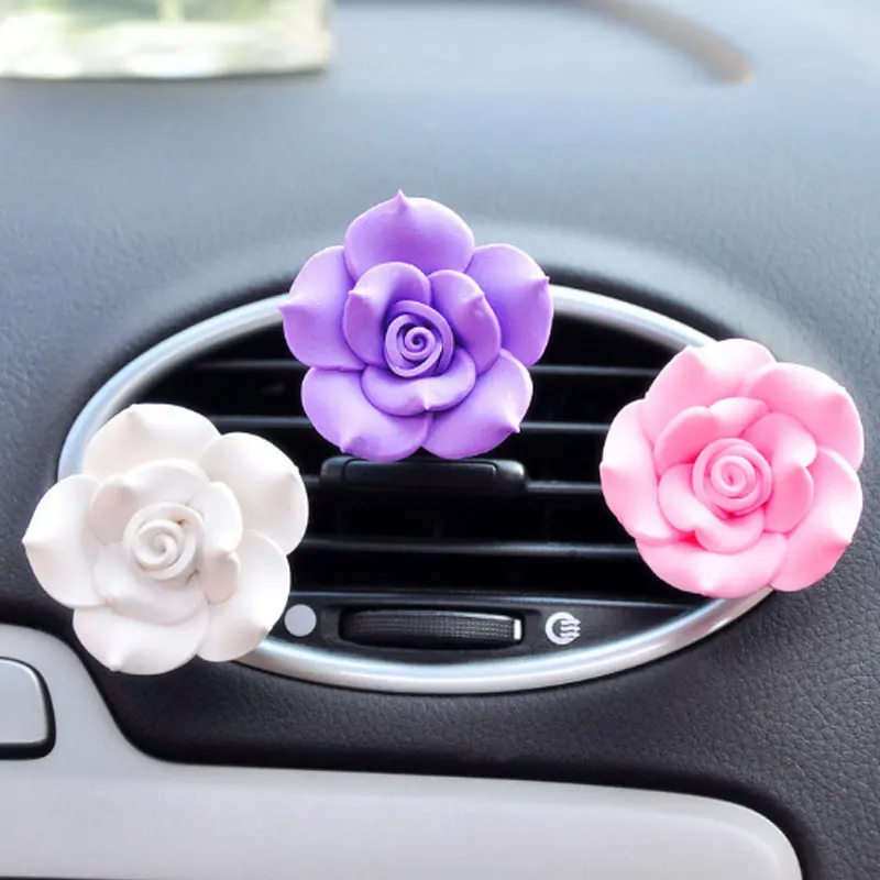 Cute Perfume Car Decor.Original Fragrance Air Freshener Cute Exquisite Flower Roses Styling ...