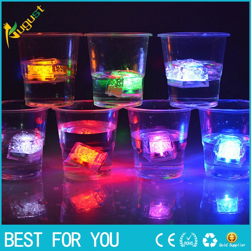 6Pcs/lot Navpeak LED Ice Cube Fast Flash Slow 7 Color Auto Changing Crystal For Valentine's Day Party Wedding | Дом и сад