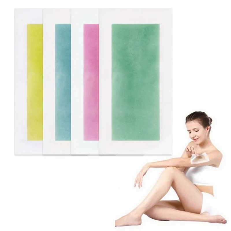 

20PCS=10Sheets Summer Professional Hair Removal Wax Strips for Depilation Double Sided Cold Wax Paper for Bikini Leg Body Face