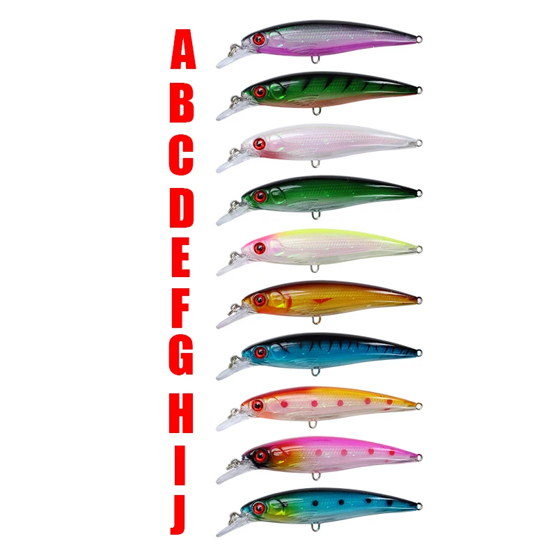 Amlucas Minnow Fishing Lure Laser Hard Bait 11cm 13.5g Floating Fishing Wobblers Crankbait 3D Eyes Swimbait Peche Fishing Tackle