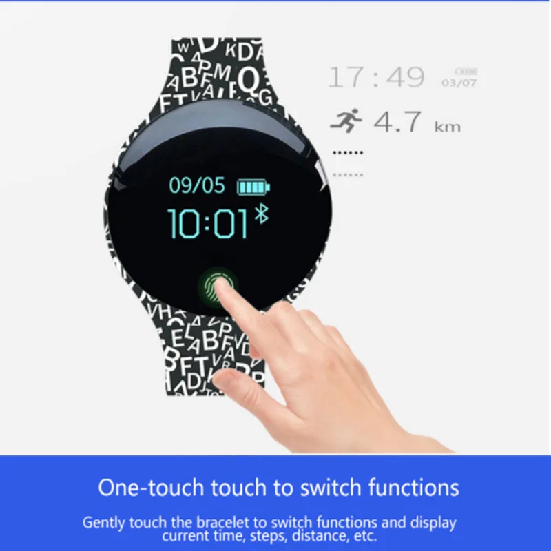 NEWEST 4 Color Touch Screen Smartwatch Heart Rate Monitor Smart Watch Sport Fitness Men Women Wearable Devices For IOS Android