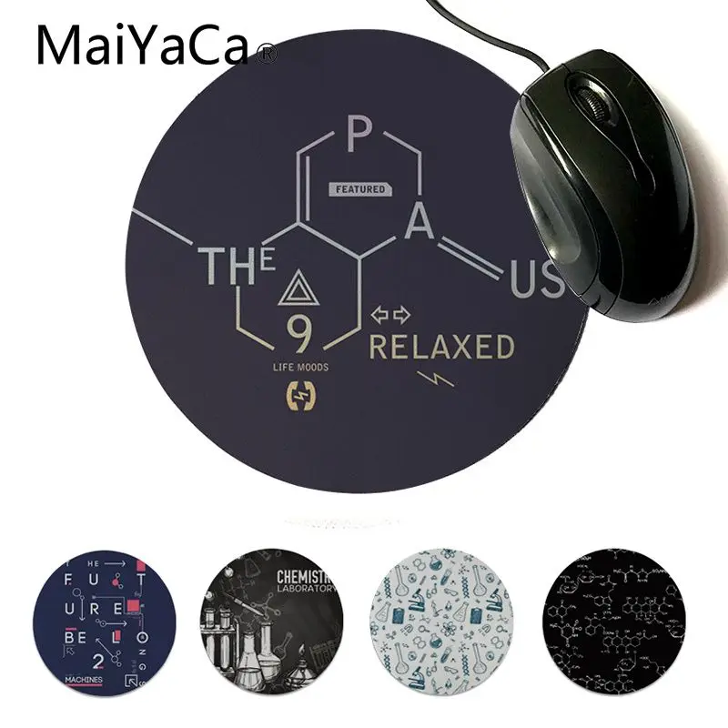 

MaiYaCa Laboratory Chemical Reagent Distillation Laptop Gaming Mice Mousepad Gamer Speed Mice Retail Small Rubber Round Mousepad