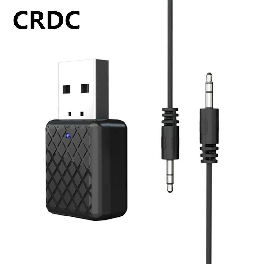 

CRDC Bluetooth 5.0 Audio Receiver Transmitter Mini 3.5mm AUX Jack Stereo Bluetooth Transmitter For TV PC Car Wireless Adapter