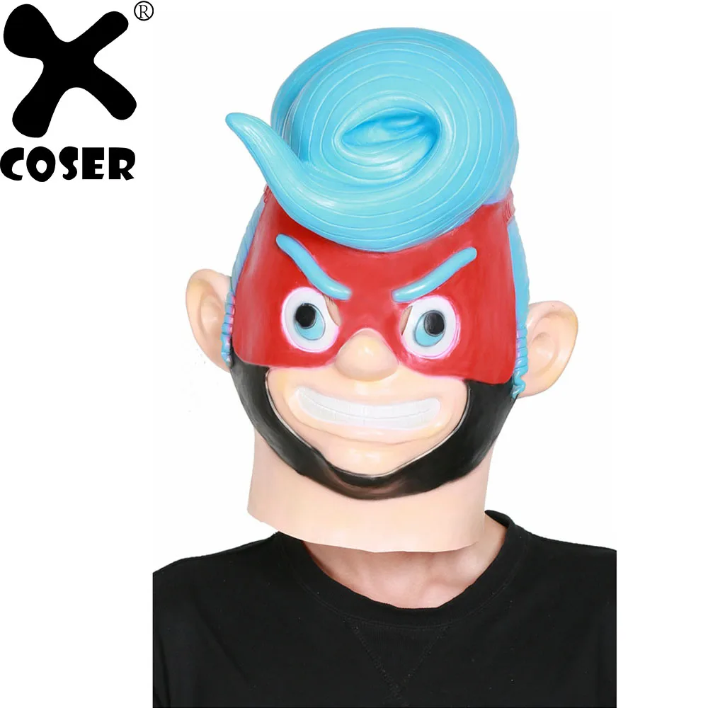 

XCOSER Arms Game Spring Latex Man Mask Full Head Helmet Face Masks Adult Halloween Festival Party Funny Mask Cosplay Props