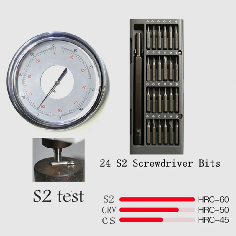 24 в 1 Набор прецизионных отверток S2 магнитные биты aluminum Box DIY Набор отверток для камеры XIAOMI ежедневное использование