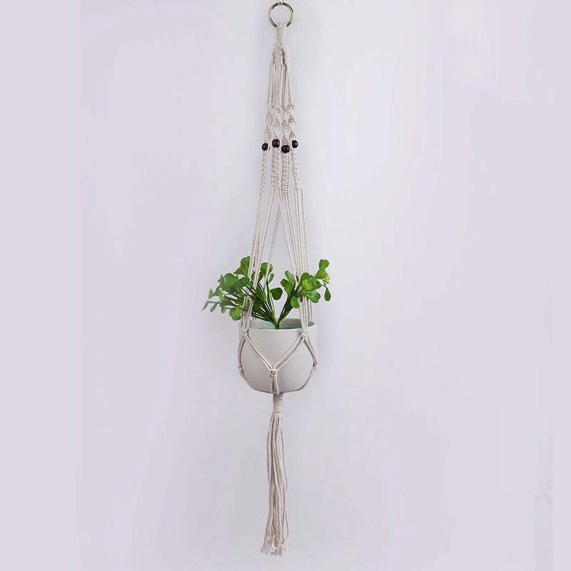 Macrame вешалки для растений Крытый Открытый канат Плантатор горшок вешалка держатель набор из 4