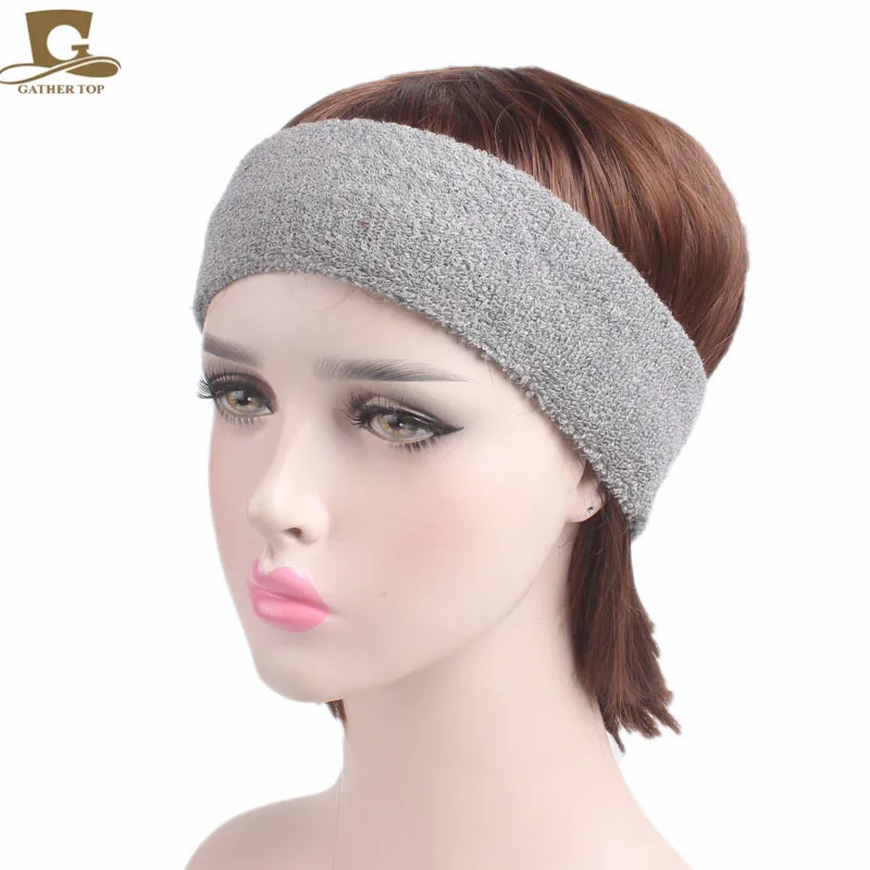 Unisex thickness Therry cotton sport yoga headband women headbands hair