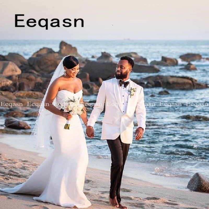 Robe mariage 2020 Белые пляжные свадебные платья с открытой спиной Boho v образным вырезом