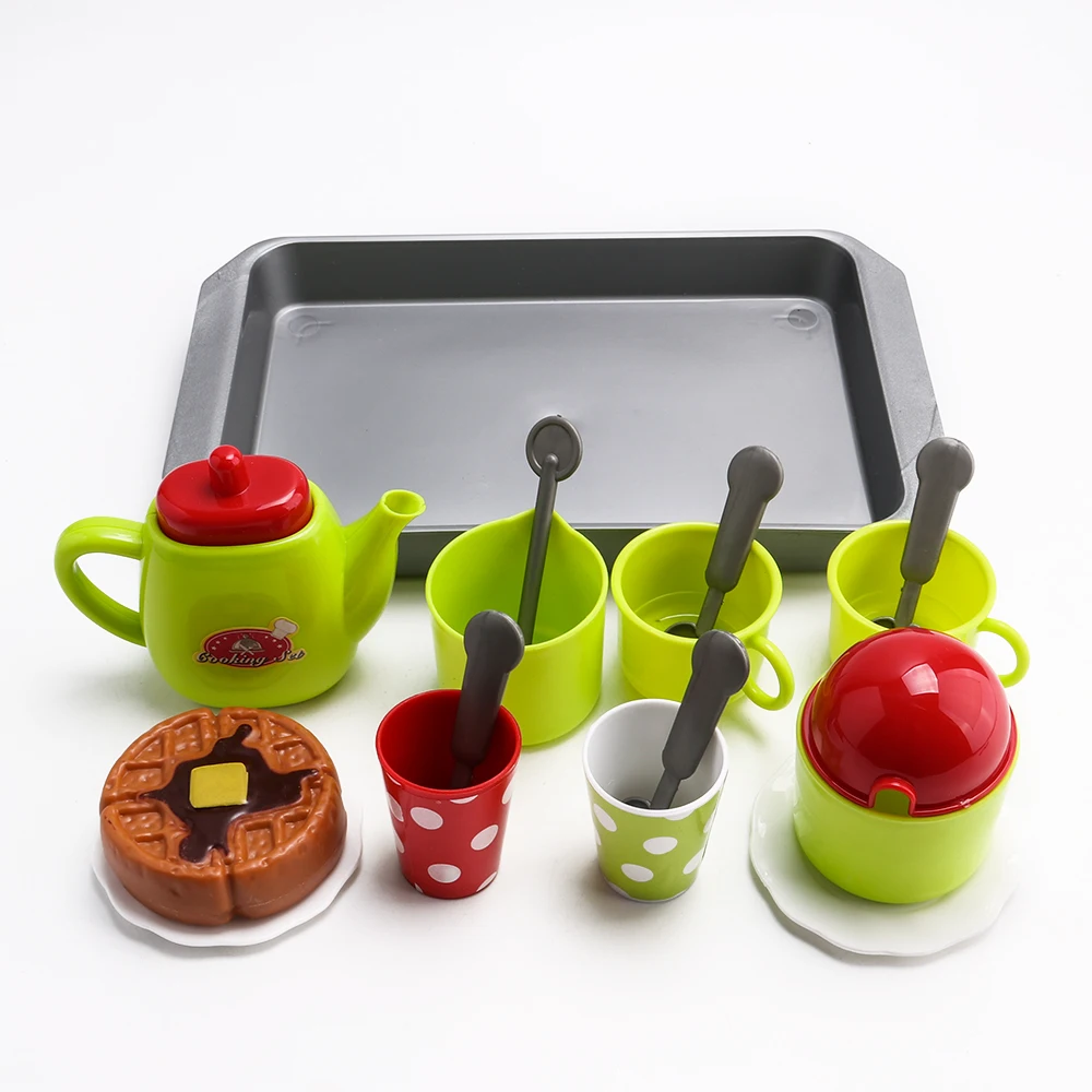 15 шт. посуда мини милый кофейный чайный сервиз ролевые игры DIY кухонные игрушки для детей Рождественский подарок