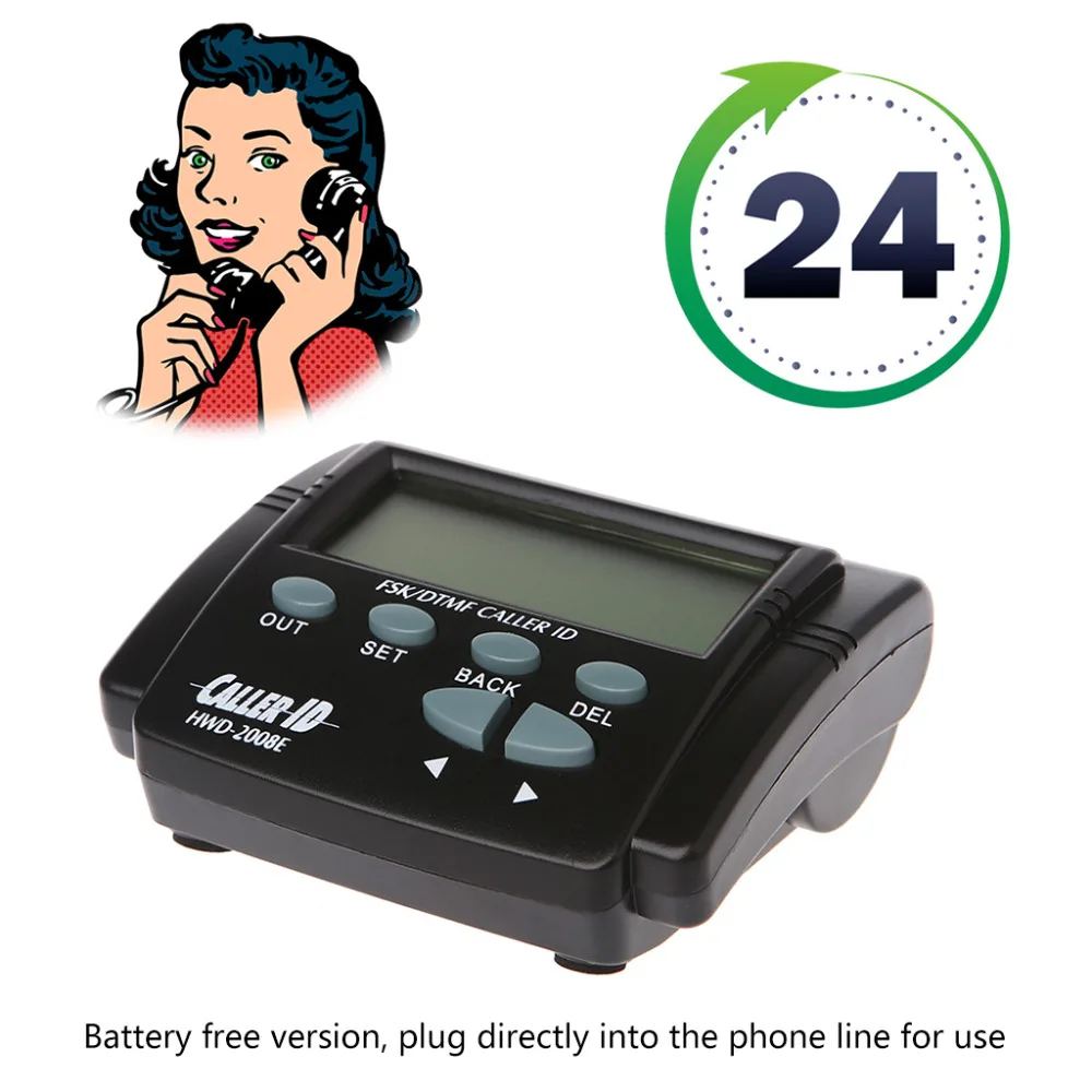 جديد المتصل ID مربع المزدوج إشارة FSK/DTMF مكالمة هاتفية مربع المتصل ID المحمول شاشة هاتف LCD الساخن
