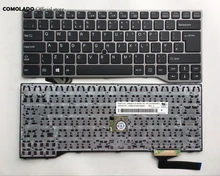 Uk teclado para fujistu lifebook e733 e744 e743 sliver quadro teclado do portátil uk layout