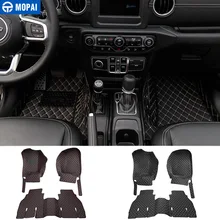 MOPAI автомобильные коврики из искусственной кожи Коврик для Wrangler JL+ автомобиль 4 двери коврик для ног коврик для Jeep Wrangler JL автомобильные аксессуары