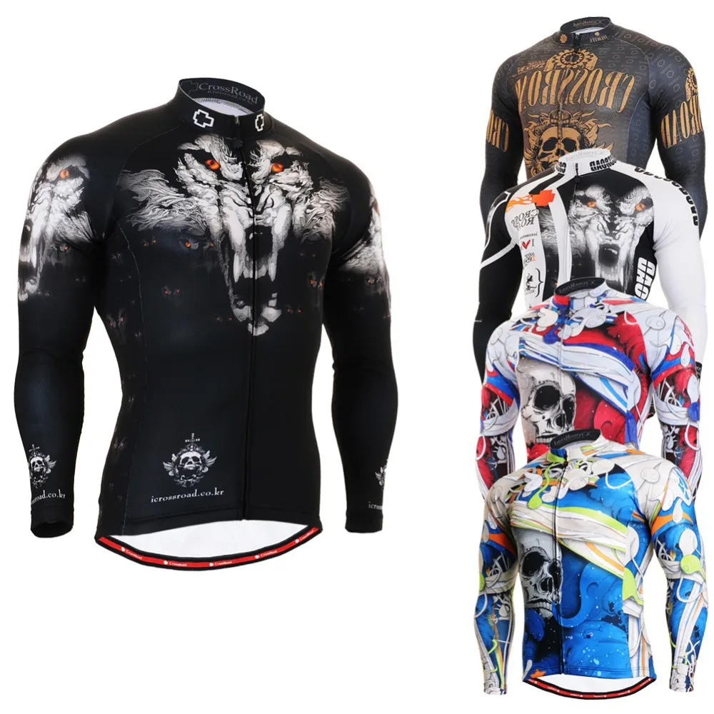 Technical Graphic Long Sleeves Cycling Jersey 4 Seasons Comfortable-fitting MTB Bike Bicycle Tops Shirts for Men | Спорт и