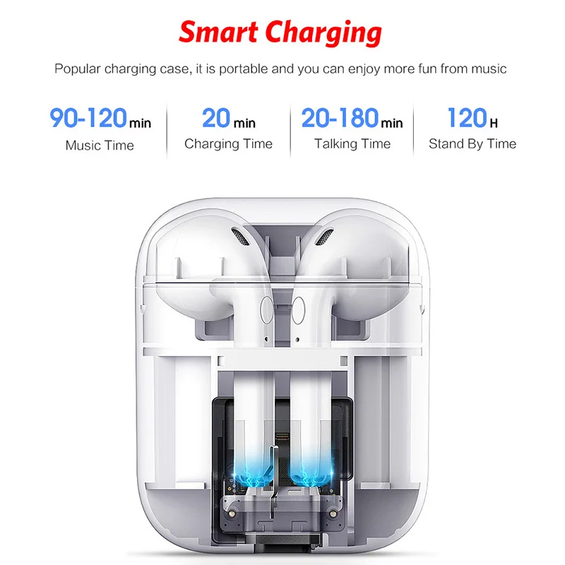 I7s TWS беспроводные Bluetooth наушники, стерео наушники-вкладыши, гарнитура с зарядным устройством для iPhone, samsung, Xiaomi, huawei, всех смартфонов