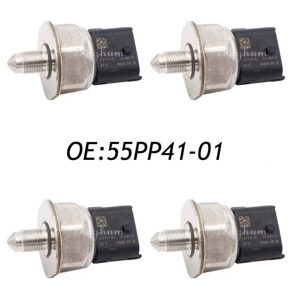 

4PCS 55PP41-01 Fuel Rail Pressure Sensor For Hyundai Sonata 2.0L Kia Optima EX LX 2.4L 55PP41