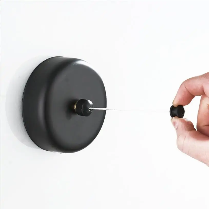 Black/Gold/White Retractable clothesline indoor Stainless Steel Round