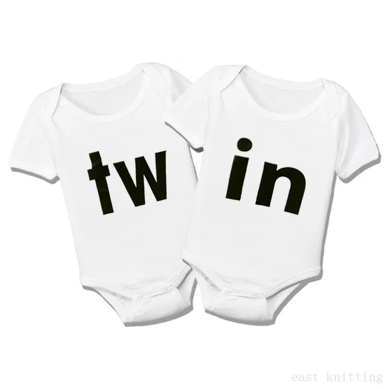 

100% Cotton Twin Print Romper Baby Girl Boys baby onesie First Month Gift For 0-24M BR-1911