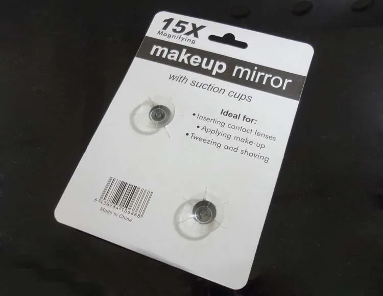 Компактное зеркало и увеличительная линза для глаз макияж Косметическая присоска 15X