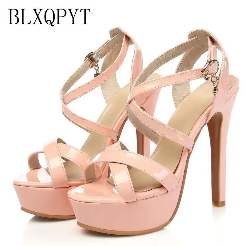 

2017 New Gladiator Sandals Women Sexy fashion Big Size 30-48 Lady Shoes Super High Heel Women Pumps wedding Party shoes 431-3