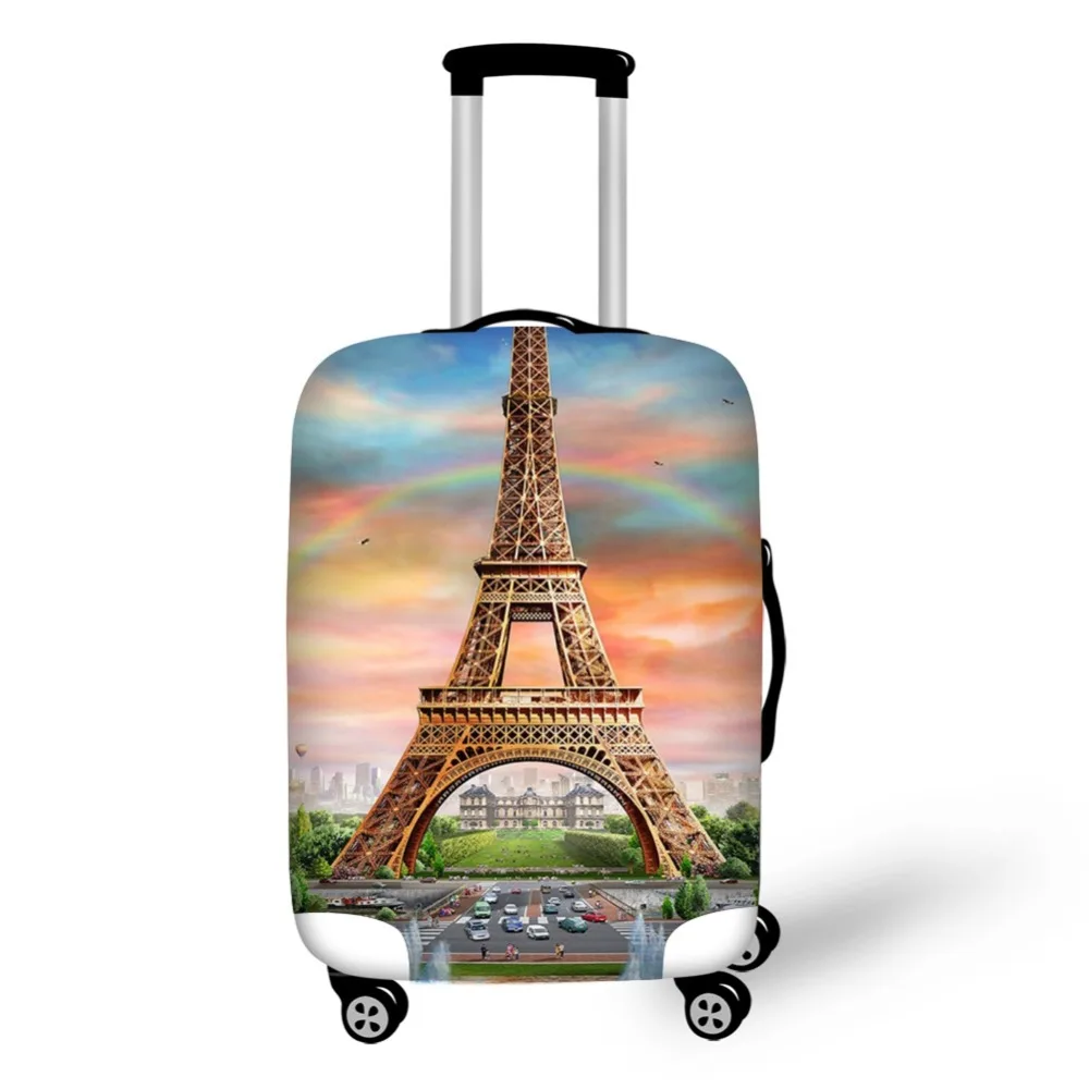Travel Bags Romantic Eiffel Tower Lovers Portable Suitcase Trolley Handle Luggage Bag