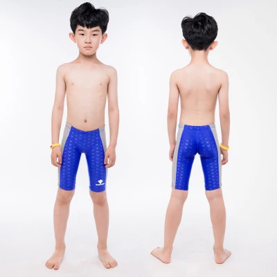HXBY плавки для мальчиков, купальный костюм, детский купальный костюм для мальчиков, Детские профессиональные спортивные мужские плавки 5XL - Цвет: BLUE