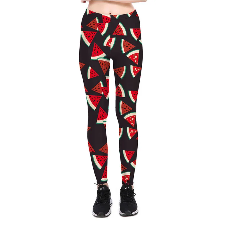 

Leggings Hot 2017 Print Fruit Watermelon Leggings Leggins Plus Size Legings Thin Pant Fashion Women Clothing Trousers