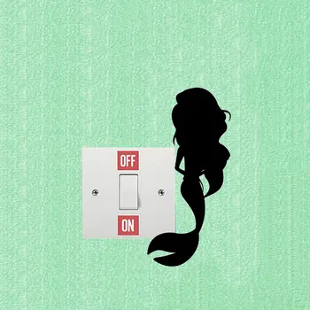 

WANGZHIMING new cartoon DIY 3d wall stickers for kids rooms Mermaid for wall stickers bedroom home decor living room