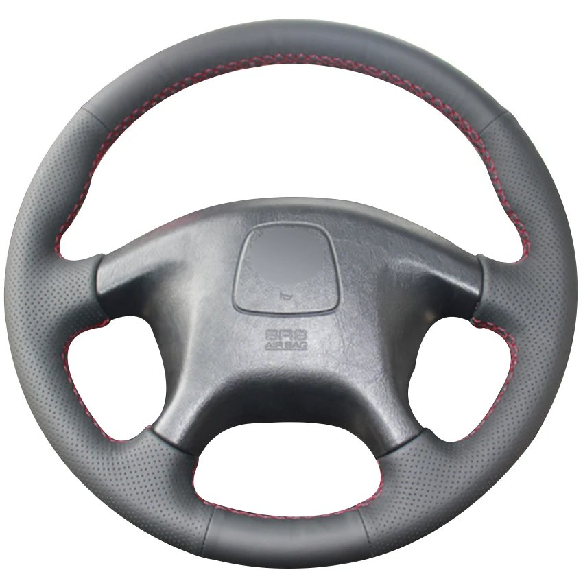 Black Synthetic Leather Car Steering Wheel Cover for Mitsubishi Pajero