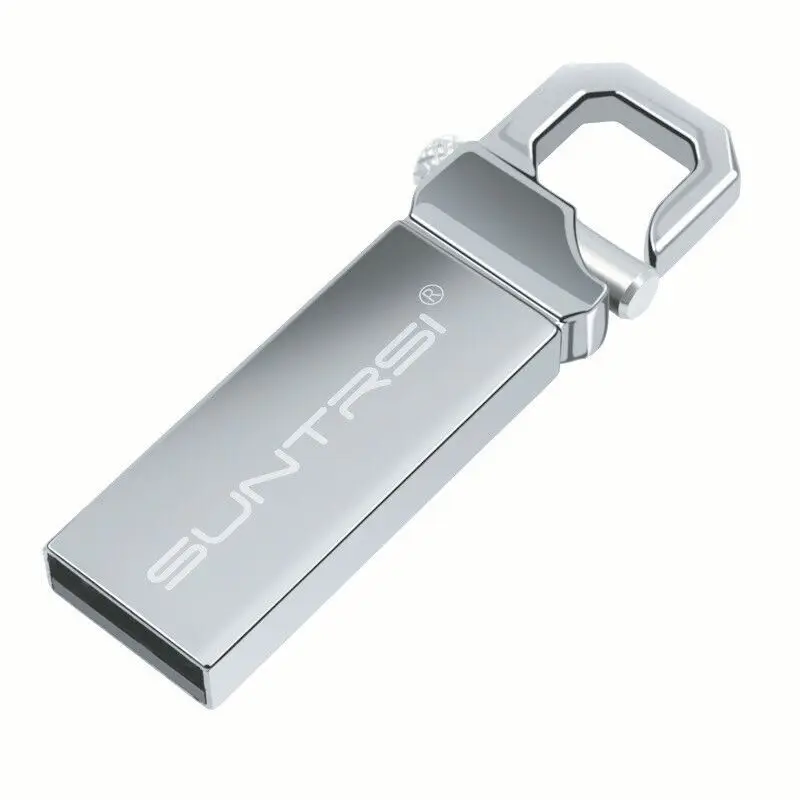 Suntrsi USB флеш-накопитель 16 Гб металлическая Флешка 32 Гб USB флешка высокоскоростной флеш-накопитель горячая Распродажа USB флеш-накопитель с реальной емкостью - Цвет: silver