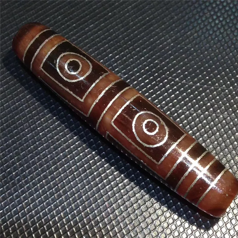 190218-1 инкрустация серебро 4 глаза натуральный агат дзи бусины мощный амулет